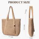 Trifabricy Beach Bags for Women, Large Beach Bag, Woven Straw Tote Bags Waterproof, Weaving Swim Shopping Travel Bag