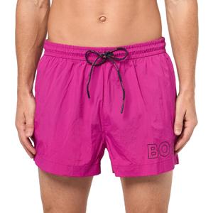 BOSS Men's Big Logo Swim Trunk (Medium, Pink Malaya)