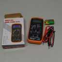 Digital Multimeter Voltmeter Battery Voltage Multi Tester Continuity Ohm Volt Amp DC AC Current Resistance Diodes 2000 Counts Electrical Test Meter with Leads Backlight LCD Display