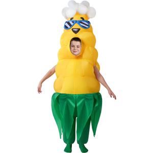 Spooktacular Creations Kids Halloween Inflatable Costumes, PopCorn Hair Corn Blow Up Costumes, Full Body Inflatable Suit for Boys Halloween Cosplay Parties