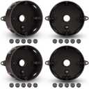 Juexica 1  Pcs 1/2 Inch 3 Hole Round Outlet Cover Weatherproof Round Cluster Cover for Use with Weatherproof Boxes