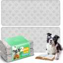 FXW Washable Pee Pads for Dogs, Puppy Pads with Super Absorbent, Specifically Designed for Potty Training, 30" x 70" Rectangle, Khaki, 2 Packs