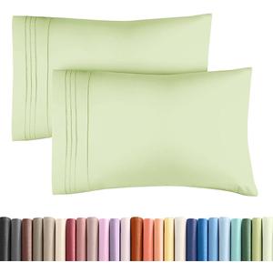 Standard Pillow Cases Set of 2 - Ultra-Soft Hotel Quality Pillowcase Covers - Comfy & Wrinkle Free - Stain and Fade Resistant - Machine Washable Pillow Protectors - 2 Piece Set - Light Sage Green