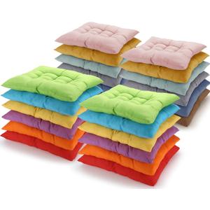 Geetery 24 Pcs Floor Pillows Bulk Seating Cushions for Floor Chair 15.7'' Large Meditation Cushion for Yoga Living Room Tatami Bedroom Balcony Office (Bright Color,Square)