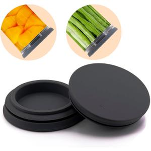 Wide Mouth Mason Jar Lids - Large Mouth Canning Lids Fit for All Wide Mouth Mason Jars,Food Grade Silicone Mason Jar Caps,Dishwasher Safe,Leak Proof Reusable Lids,2 Pack