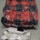 HomeMate Electric Blanket Heated Full Size - 72x84 Ultra Soft Cozy Flannel Heating Blanket with 10 Fast Heat Levels 8 Hours Auto Off Over-Heated Protection ETL Certification Keep Warm in Home Office (Red-black)