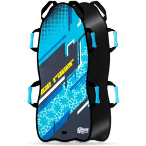 Sunlite Sports 45 Snow Sled  Foldable or Foam Style Toboggan for Kids & Adults, Reinforced Bottom, Durable Stitching & Ergonomic Handles  Lightweight & Portable Winter Sled (2.1) Arctic Breeze 45" Foldable Sled)