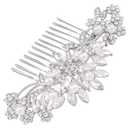 Crystal Wedding Hair Comb Bridal Hair Comb Pearl Wedding Headpiece Silver Hair Accessories