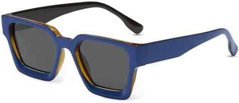 livho Rectangle Polarized Sunglasses Trendy for Women Men Retro Sun Glasses for Women Men 2025 Oversized UV Protection Shades, Pack of 2