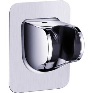 Shower Head Holder Strong Adhesive Adjustable Handheld Shower Wand Holder No Drilling Wall Mount Bracket (Silver)