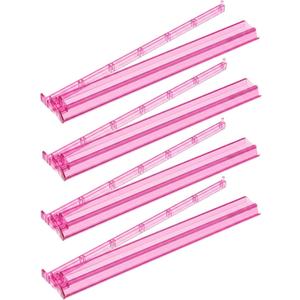 Mahjong All-in-One Tile Racks with Pushers, 4 Pack Acrylic Racks, American Mahjong Accessories (Pink)