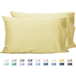 Sunflower Queen Pillowcases Set of 2, 100% Cotton Queen Size Pillow Cases 2, 2030 inches Honeyed Straw, Soft and Breathable