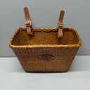 Bike Basket, Handmade Rattan Bicycle Baskets, Front Bike Baskets for Women’, Retro Style Bike Baskets for Adult Bikes (Brown)