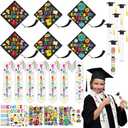 Cinrobiye 6 Set Preschool Graduation Cap and Gown Bulk 2025，Pre K Graduation Cap Sash Candy Tube Stickers,Kindergarten Graduation DIY Art Craft Gifts Grad Party Supplies Decorations for Boys Girls