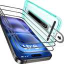 ESR 3 Pack for iPhone 16 Plus/iPhone 15 Plus Screen Protector, [9H Hardness] [Military Grade Shatterproof] Full Coverage Tempered Glass Film with Flawless Fit Tray, HD Clear, Scratch Resistant