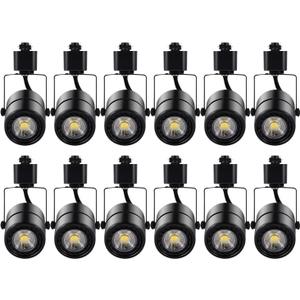 10W H Track Lighting Heads,3000K Warm White Dimmable Bright LED Track Lighting Fixtures for Accent Retail Kitchen Artwork,120V Linear Track Light H Type-CRI90+ 24 - 12 Pack (Black)