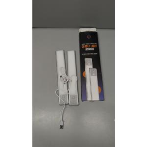 BLS 10inch Under Cabinet Lights, 40 LED Closet Lights, Motion Sensor Light Indoor, Battery Operated Lights, 1800mah USB C Rechargeable Under Cabinet Lighting, Magnetic Night Light for Kitchen (2 Pack)