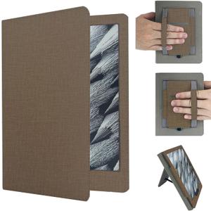 ForeverSong Case for Kindle case, e-Reader Accessories for Paperwhite Protector, colorsoft(12th/11th Generation, 2024/2021), 7/6.8 inch Tablet Cases/Cover with Dual Hand Straps. Dark Brown