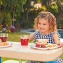 Little Tikes Easy Store Picnic Table with Umbrella, Multi Color, 42.00''L x 38.00''W x 19.75''H, Standard