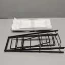 YHOSSEUN 3 Tier Serving Tray Tiered Tray Stand, Ceramic Serving Platters and Trays with Metal Rack, 10+12+14 Inch Large Serving Trays for Party 3 Tier Serving Stand Dessert Display Set, Black