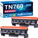 TN760 TN-760 2 Pack Compatible with Brother Toner tn-730/tn-760 Replacement for tn760 Toner for Brother Printer MFC-L2710DW MFC-L2750DW DCP-L2550DW HL-L2370DW Printer