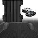 TripleAliners Truck Bed Mat Compatible with 2007-2018 Chevy Silverado/GMC Sierra 1500 Accessories 5.8FT Vehicle Bed Perfectly Flush All Weather Protection TPE HeavyDuty Pickup Car Cargo Mat