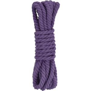 Rebower 0.5 Inch 25 Feet Macrame Cord, Cotton Cord Rope String 3 Strands Twisted Braided Thick Macrame Cord [for Crafts Wall Plant Hangers] - Purple