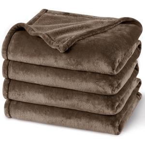PHF Ultra Soft Fleece Blanket King Size, No Shed No Pilling Luxury Plush Cozy 300GSM Lightweight Blanket for Bed, Couch, Chair, Sofa Suitable for All Season, 108" x 90", Cocoa Brown