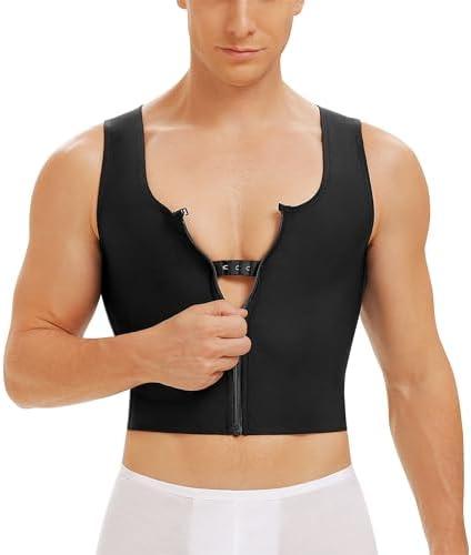 (2XL) TAILONG Gynecomastia Compression Vest for Men Shapewear Slimming Body Shaper Corset Tops Fajas para Hombres