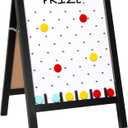 Ilyapa Board - Large Portable Prize Drop Game for Events and Trade Show - 21 x 30 Inch Double Sided - Wooden A-Frame Whiteboard Sign, Eraser