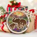 GEEMBI Christmas Elephant Gifts for Mom from Daughter - Suncatcher Elephant Christmas Ornaments 2025 with Card - Mothers Birthday Gifts for Grandma Mother in Law Mama, Stocking Stuffers for Women