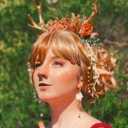 MOSTORY Woodland Flower Antler Headband - Fairy Reindeer Headpiece with Vines for Renaissance Accessories Women Cosplay