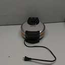 Gourmia Belgian Waffle Maker  Compact Design with Upright Storage, Adjustable Browning, and Easy-Clean Nonstick Ceramic Plates, Stainless Steel