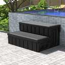 Hot Tub Steps, Outdoor Spa Steps with Storage, Non-Slip & Sturdy Hot Tub Stairs, 36 Inches Long