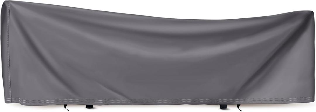Tranqun Hammock Cover 188" W x 58" D x 20" H, Fits 14-16 ft Hammock Stand, Heavy Duty 420d Oxford Waterproof UV Resistant Outdoor Patio Cover with Adjustable Buckle Straps, Double Stitched Seam(Gray)