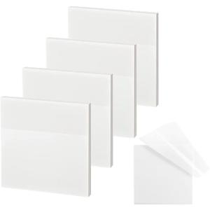 Transparent Sticky Notes - 3x3 inch Clear Sticky Notes Waterproof Self-Adhesive Translucent Sticky Note Pads for Books Annotation, See Through Sticky Note (200 Sheets)