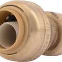 SharkBite 1/4 Inch (3/8 Inch OD) x 1/2 Inch Reducing Coupling, Push to Connect Brass Plumbing Fitting, PEX Pipe, Copper, CPVC, PE-RT, HDPE, U050LFA