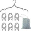 Conair Portable Clothes Hanger, Foldable Hanger Perfect for Travel, 7-Piece Set