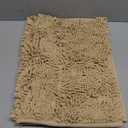 MAYSHINE Plush Shaggy Chenille Bath Mat | Extra Soft, Super Absorbent, Non-Slip Bathroom Rug | Fluffy Microfiber, Area Rug Sets for Bathroom Floor, Kitchen, Living Room | 24"x17" | Beige