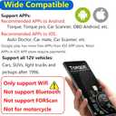 WiFi ELM327 OBD2 Adapter Scanner Reader for iOS iPhone and Android Phones OBD2 to WiFi OBD 2 ELM 327 Adapter Scanner Diagnostic Scan Tools OBDii ELM327 Interface Code Readers for Ford GM Chevy etc