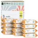 The Honest Company Clean Conscious Multi-Use Wipes | Hypoallergenic + Unscented for Sensitive Skin | Over 99% Water, Compostable, Plant Based, Baby Wipes | Sunburst, 864 Count (72 Count (Pack of 12))