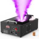 Fog Machine 1500W with Upgraded 24 RGB LED Stage DJ Party Lights,Vertical Smoke Machine DMX & Manual Control for Wedding Halloween Christmas Party Stage Effect Outdoor Indoor
