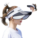 Peicees Sun Visor Hat with Wide Brim for Women Sun Protection Cap for Golf Tennis Beach Running Hiking Fishing Gardening