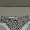 Tempt Me Women Twist Bikini Bottom Moderate High Cut Bathing Suit Bottoms Ruched Swimsuit Bottom (Small, Striped)