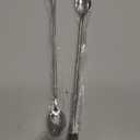 GLAMFIELDS 12-Inch Long Handle Mixing Spoons, Iced Teaspoons, Ice Cream Spoon, Stainless Steel Cocktail Stirring Spoons, Set of 4