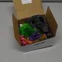 Ameliade Aquarium Artificial Plastic Plants Decorations and Rock Cave Decor Set Goldfish Betta Fish Tank Accessories Small Large Fish Bowl Ornaments