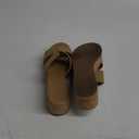 Coutgo Women's Platform Wedge Sandals Open Toe Slip On Slides Cork Heeled Cutout Comfortable Summer Shoes (6, Coffee)