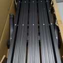 LEADALLWAY Aluminum Work Platform Step Ladder 30"x12"x20" Heavy Duty Foldable 330 Lbs Capacity, Black