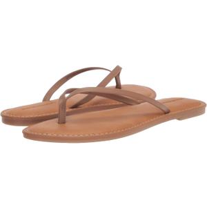 Amazon Essentials Women's Thong Sandal (9.5 Wide, Dark Brown)