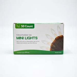 50 Count Mini Lights Brown